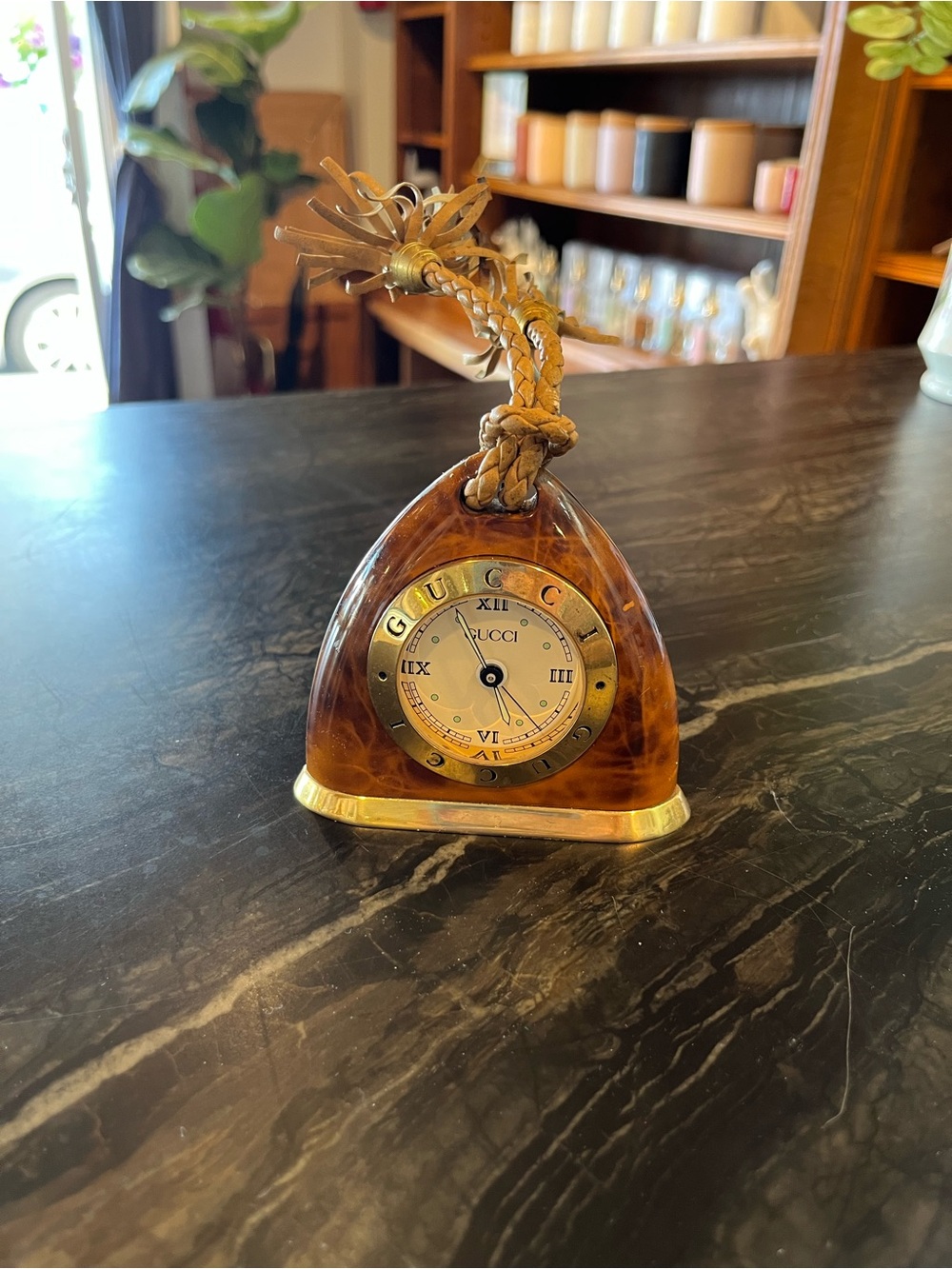 VINTAGE Gucci Stirrup Travel Desk Alarm Clock - Picture 6 of 6